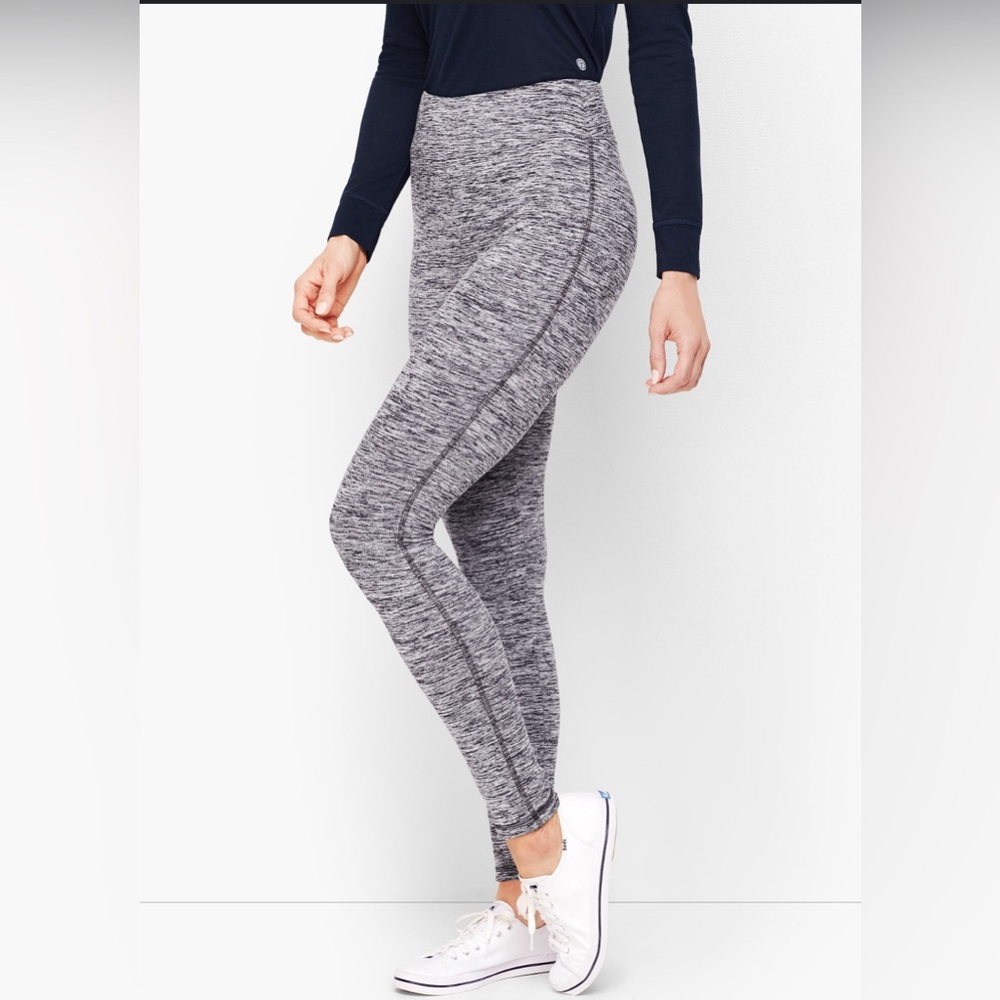 NWT T by Talbots HIGH WAIST MARLED LEGGINGS size P